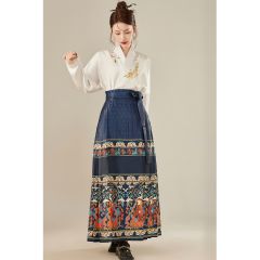（上下装分开拍）秋季中式国风刺绣清丽汉服配歌悦华繁马面裙